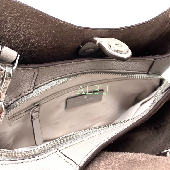 Kate♠️Spade Sm Triple Compartment Le Satchel Grey - Picture 13 of 13